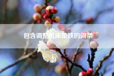 包含調(diào)整機床墊鐵的詞條